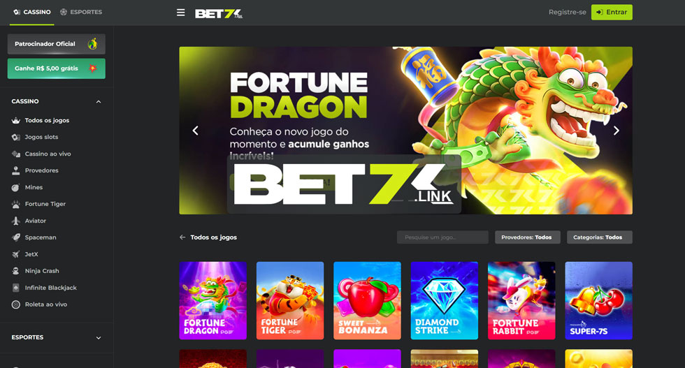 Desenvolvimento de Bet7k Casino
